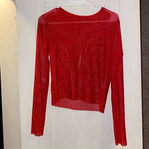 Zara Red long sleeve top